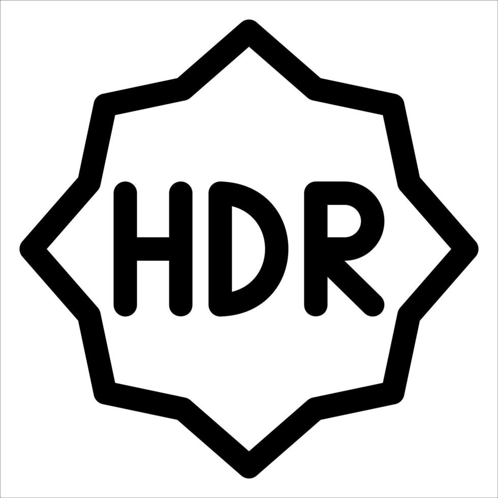 unique The hdr logo is shown in black and white vector