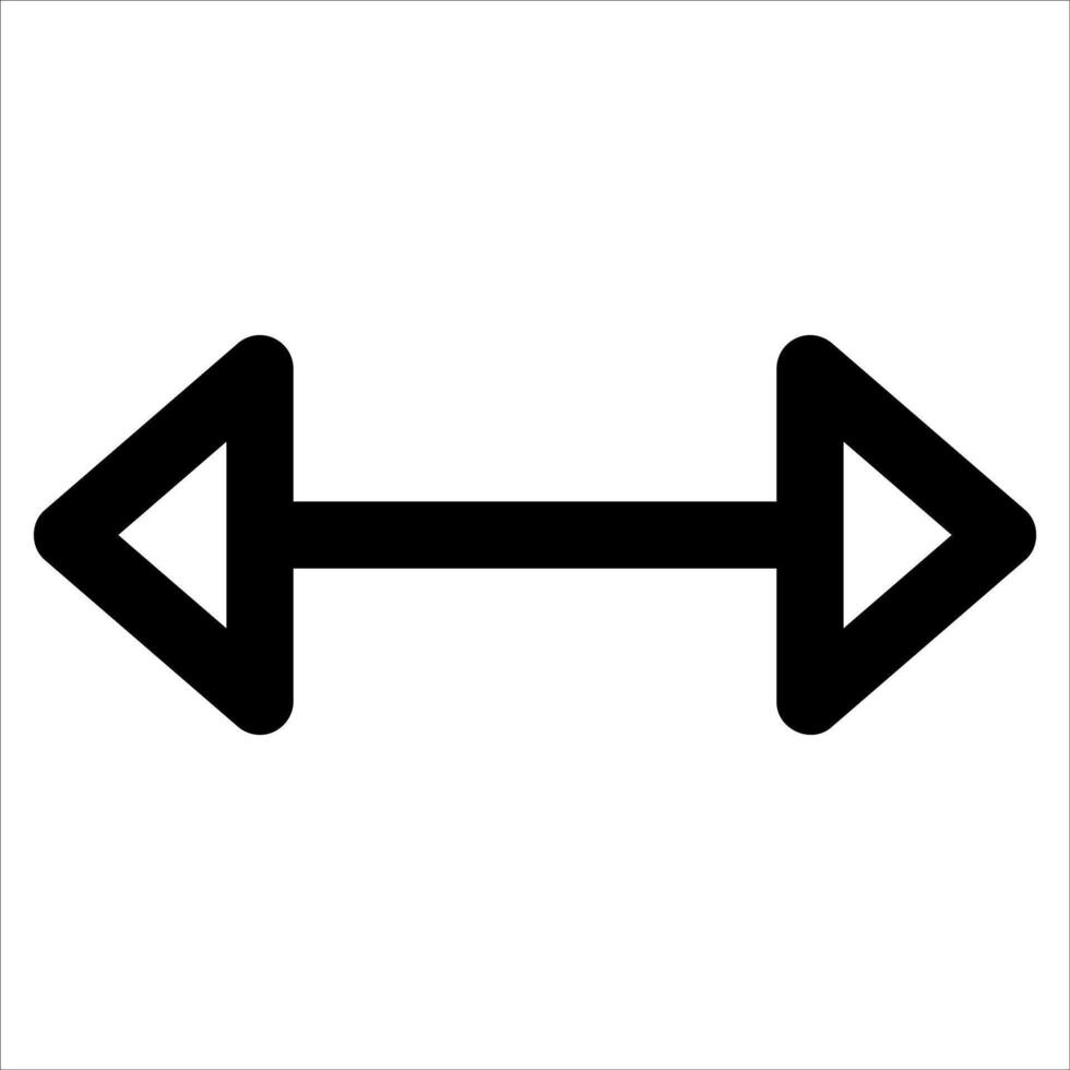 A unique black and white icon of a barbell in white background vector