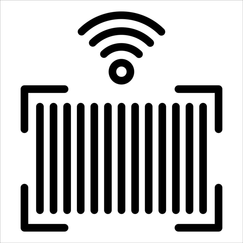 A new black and white image of a wifi signal vector