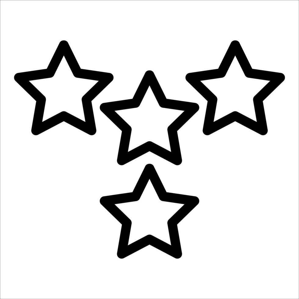 unique Five stars icon vector