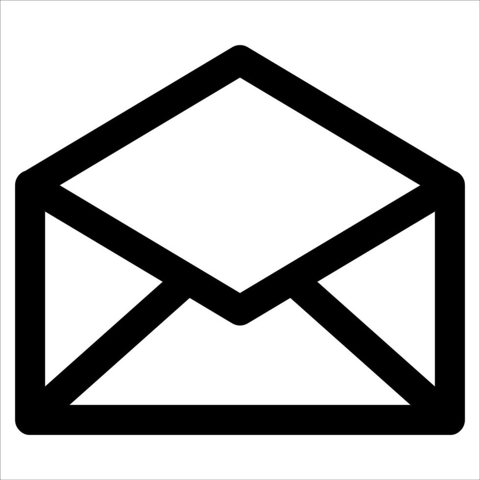 unique An envelope icon in white background vector