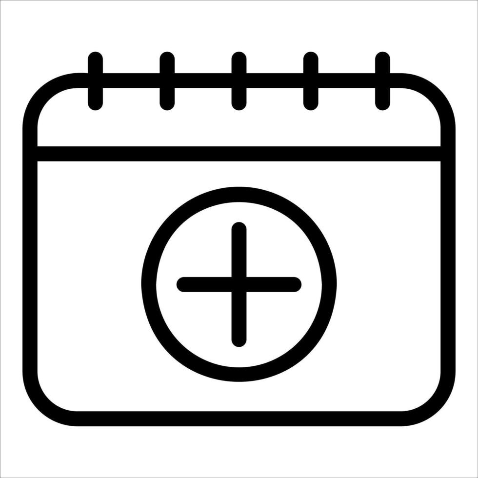unique outline Calendar icon vector