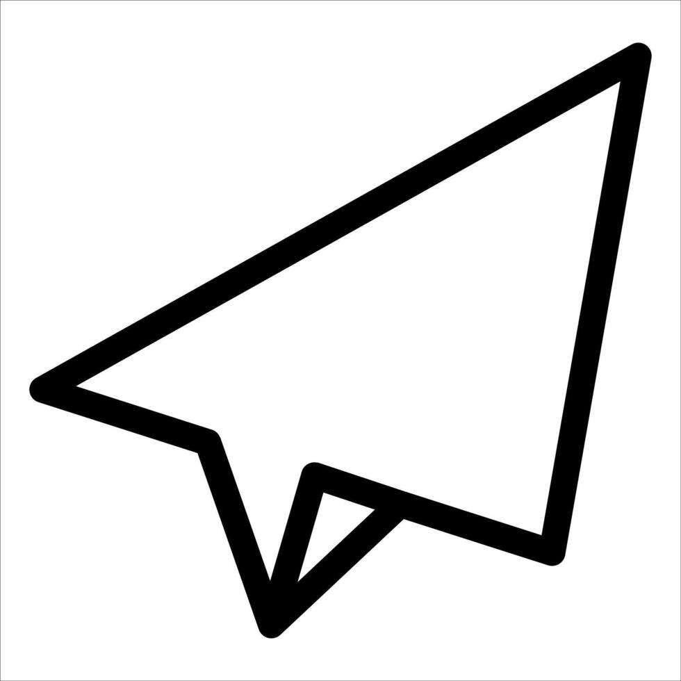 A new unique black and white image of a paper airplane vector
