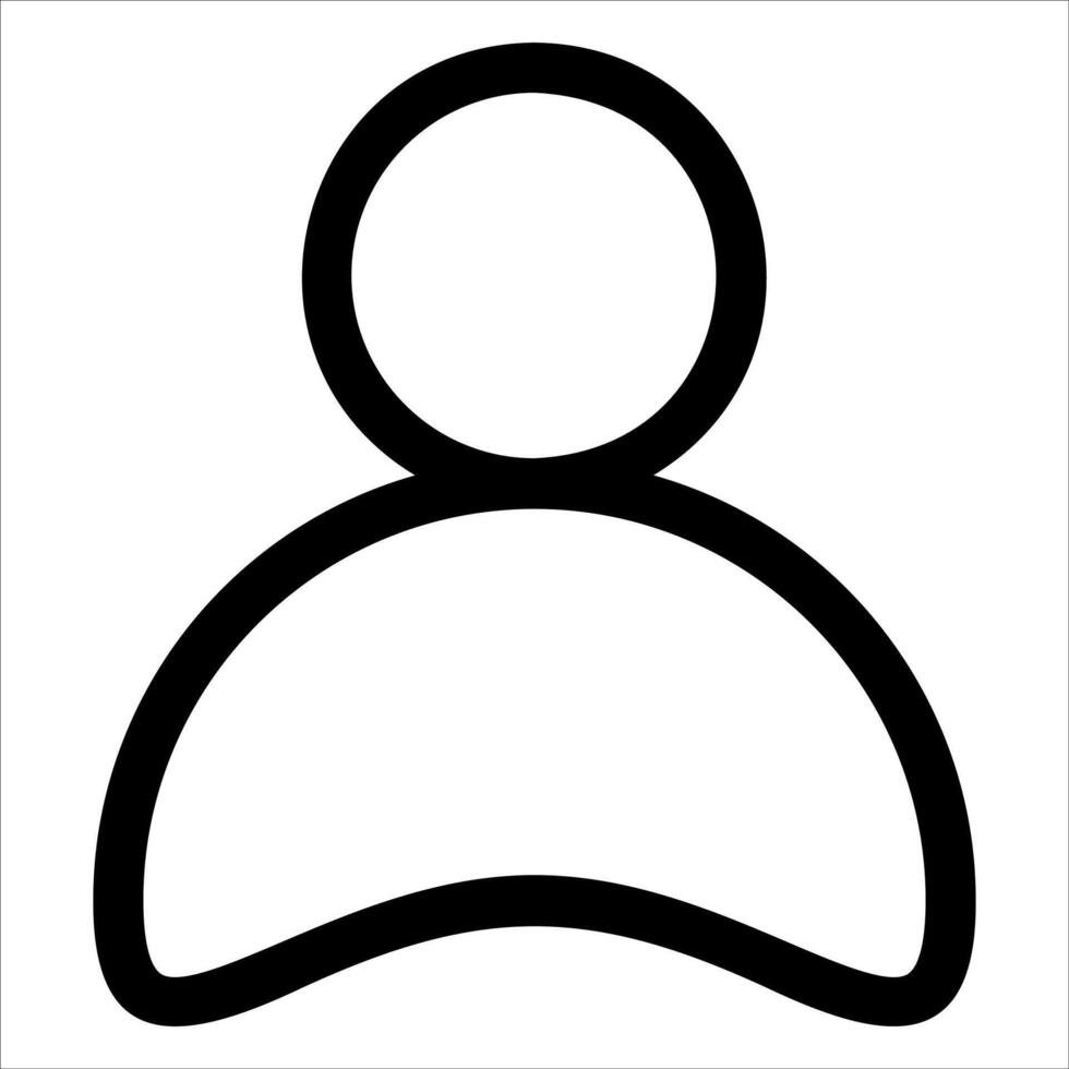 A new unique person icon with a black outline vector