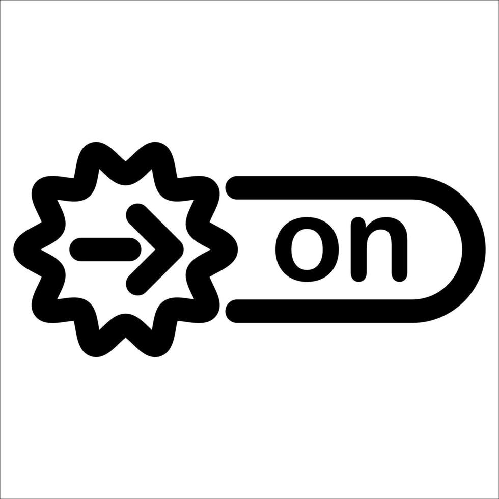 A new unique black and white icon of a button with an arrow pointing to it vector