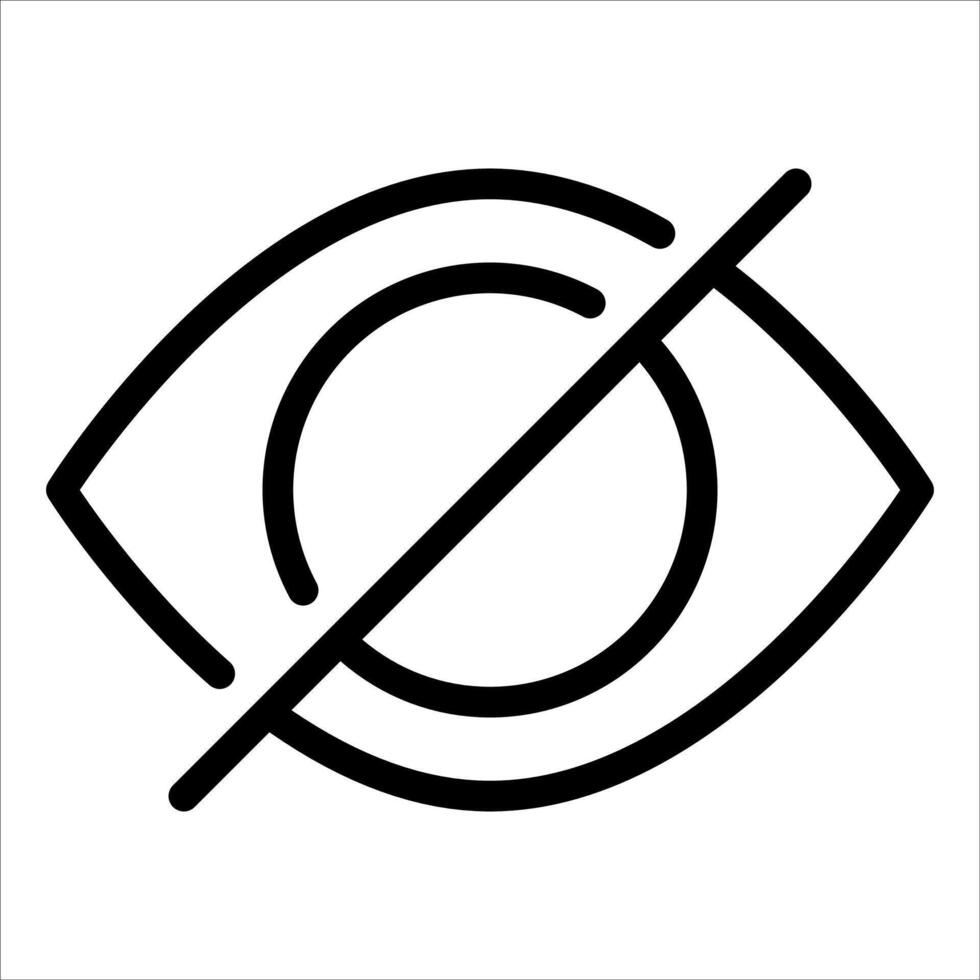 new No eye icon illustration vector