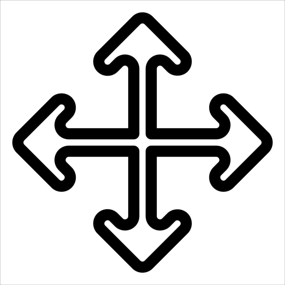 A black and white image of an arrow pointing to the left vector