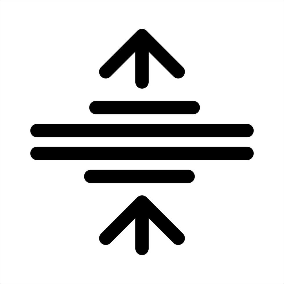 A new unique black and white icon of an arrow pointing up vector