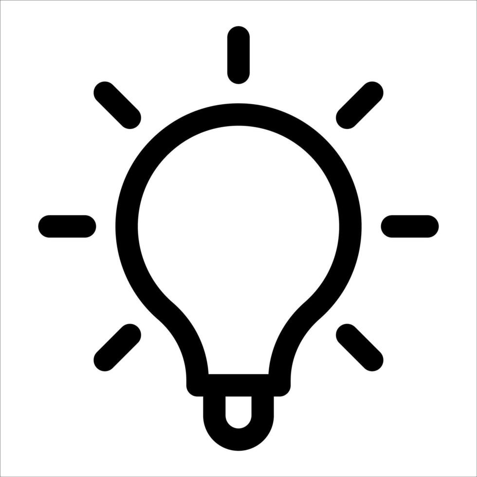 A new light bulb icon on a white background vector
