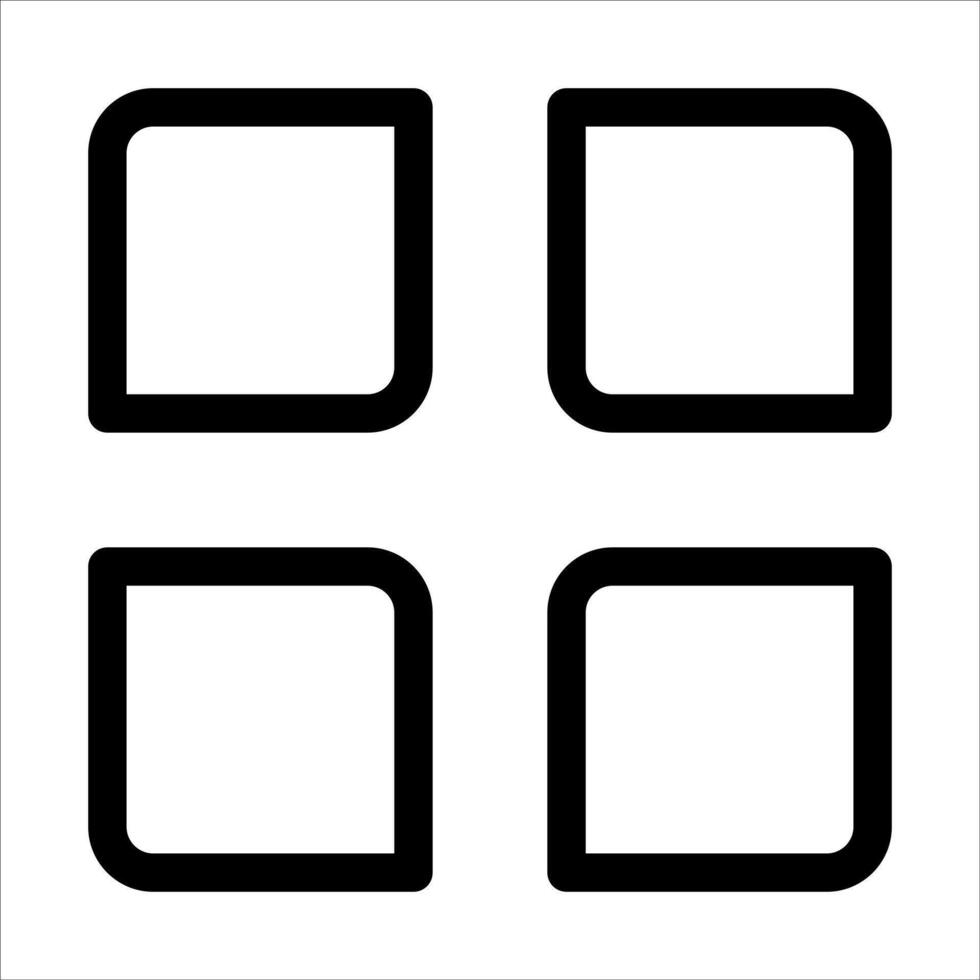 Four square icons on a white background vector