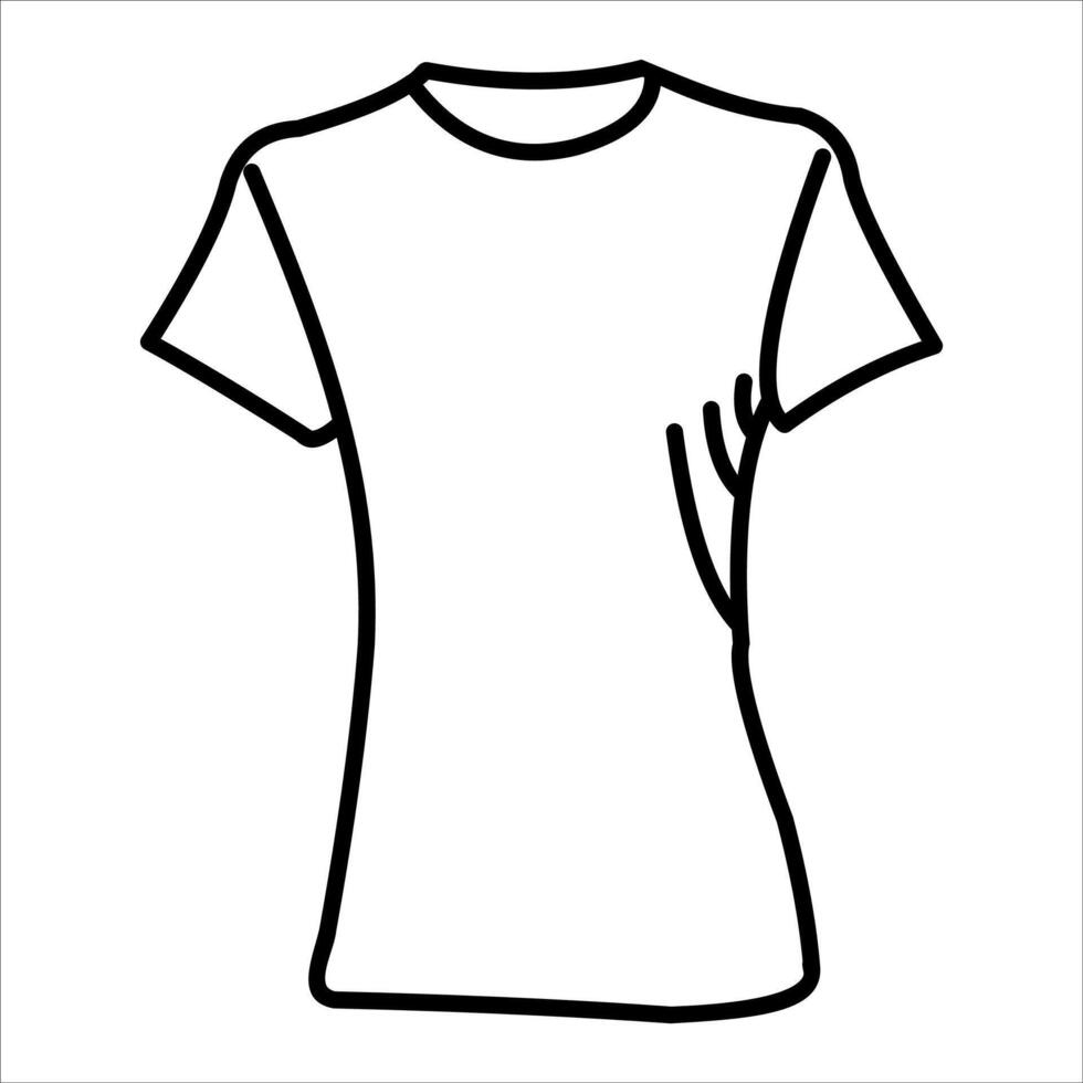 A new unique t - shirt outline drawing vector
