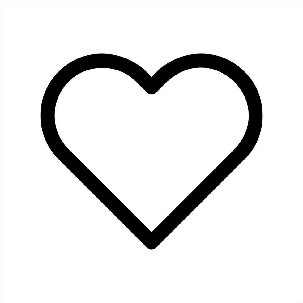 A unique black and white heart icon on a white background vector