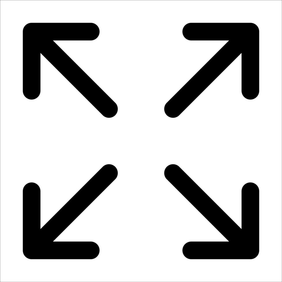unique Four arrows pointing in different directions vector