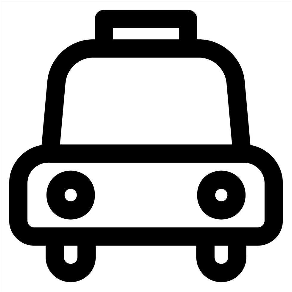 A unique black and white icon of a car vector