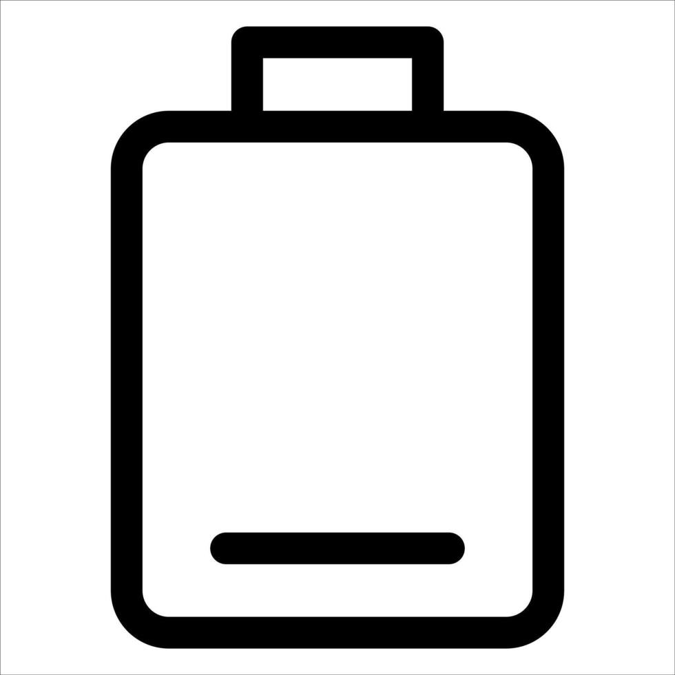 new unique black and white icon of a battery vector