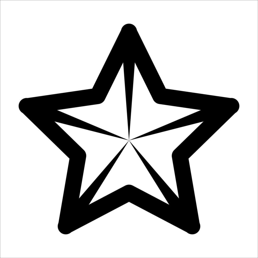 unique outline Star icon vector