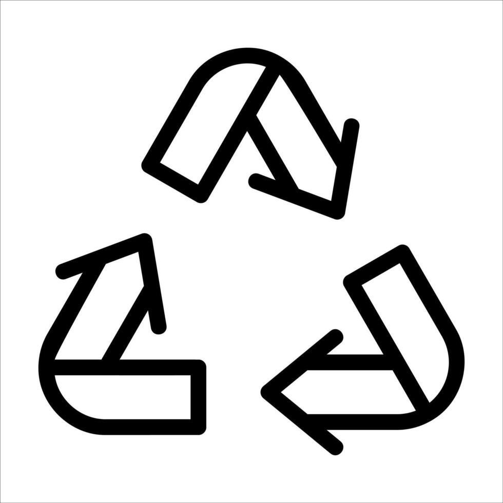 unique outline Recycle symbol vector