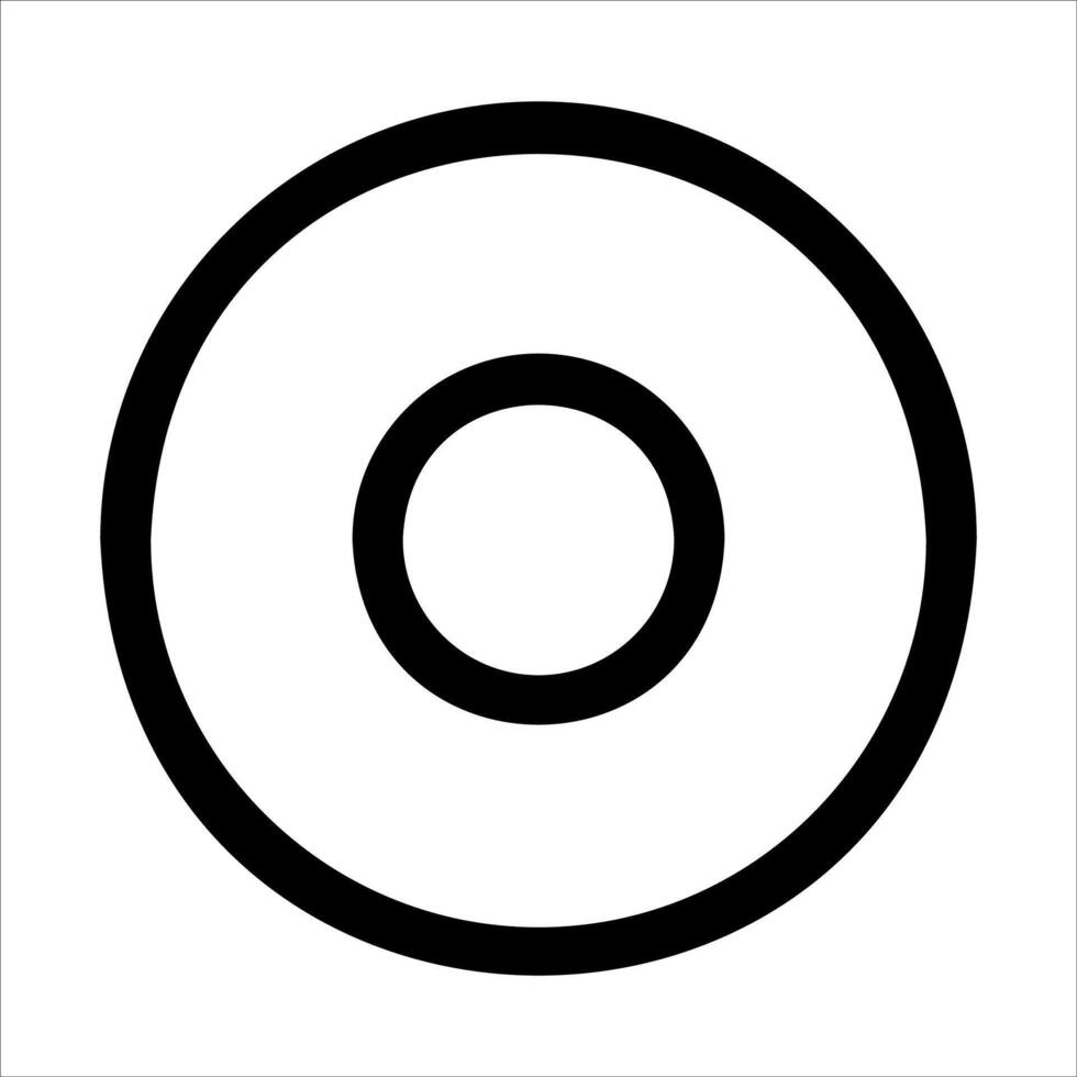 A unique black and white circle icon on a white background vector