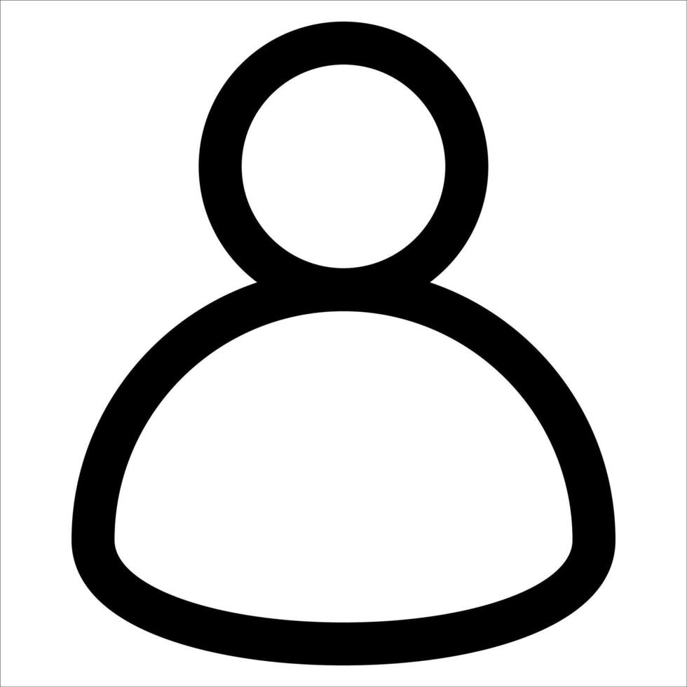A unique person icon with a black outline vector