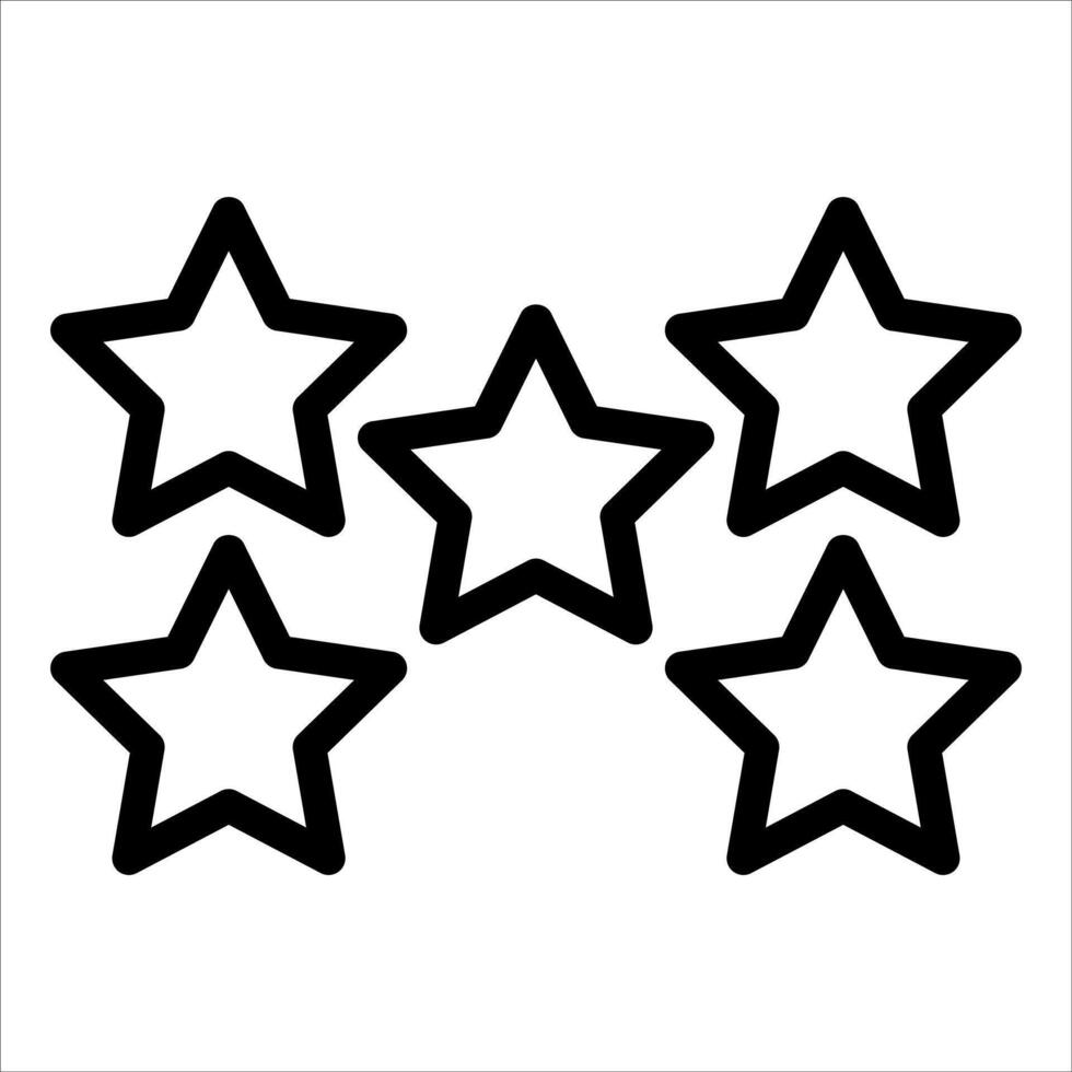 Five stars icon unique vector