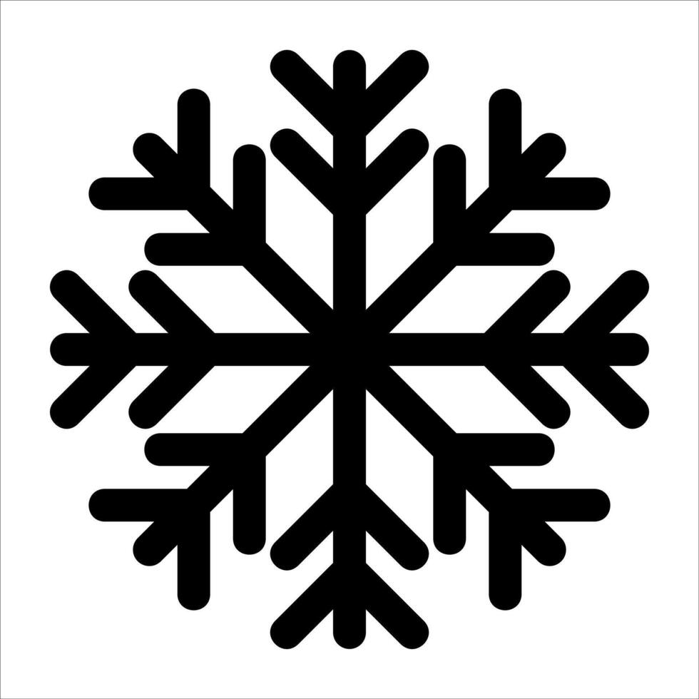 unique outline Snowflake icon in white background vector