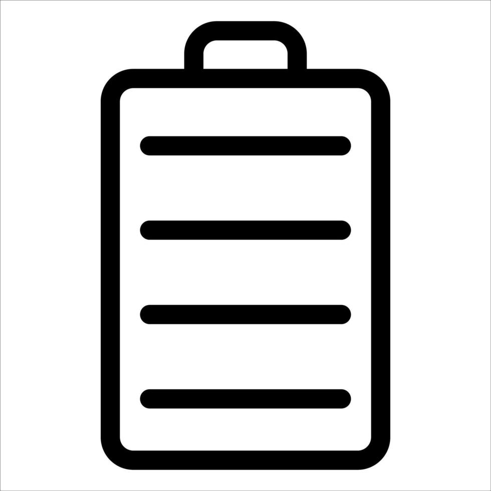 A black and white icon of a battery vector