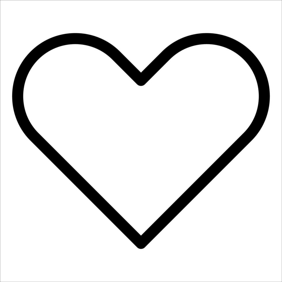 A new unique heart outline on a white background vector