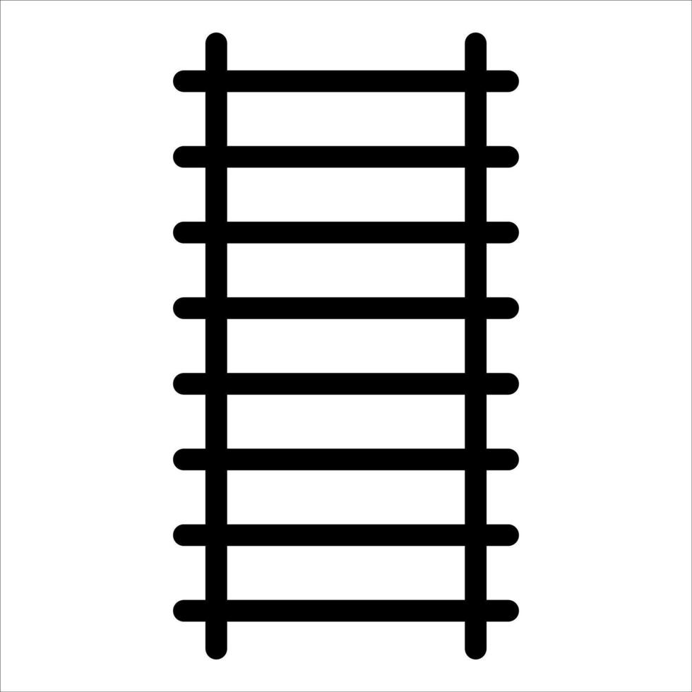 A new black and white illustration of a ladder vector
