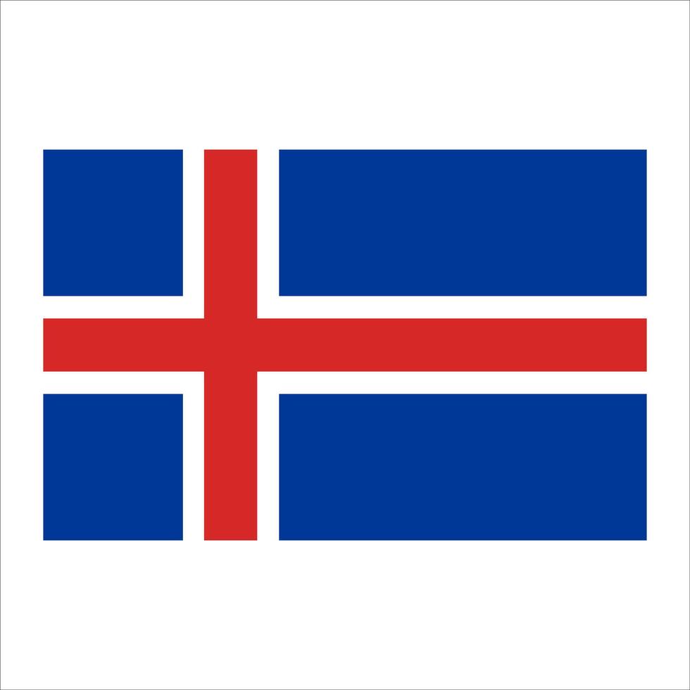 unique Icelandic flag vector