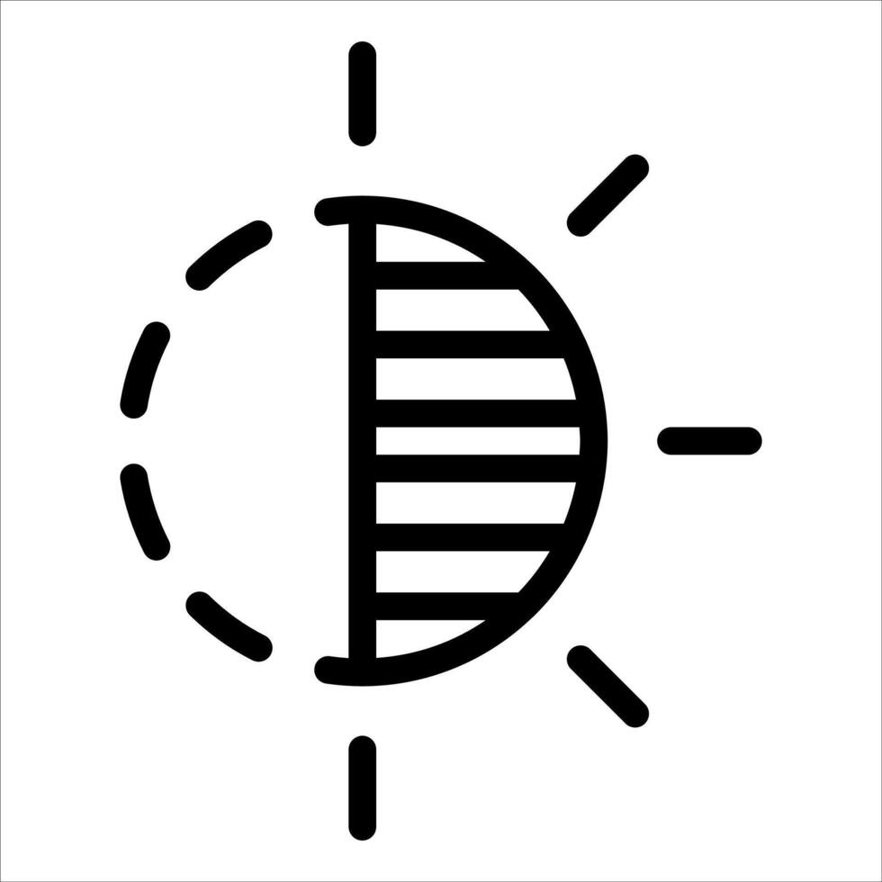 unique Sun and moon icon illustration vector