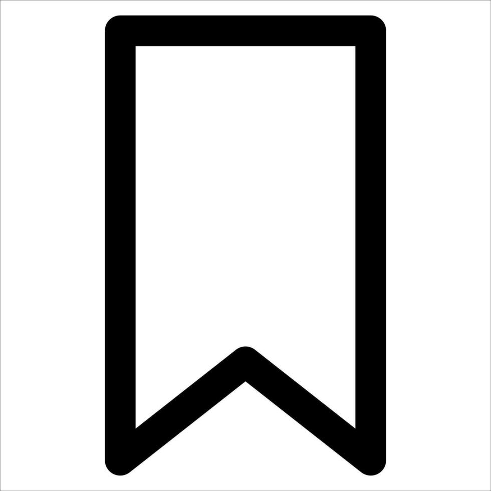 A unique black and white icon of a book mark vector