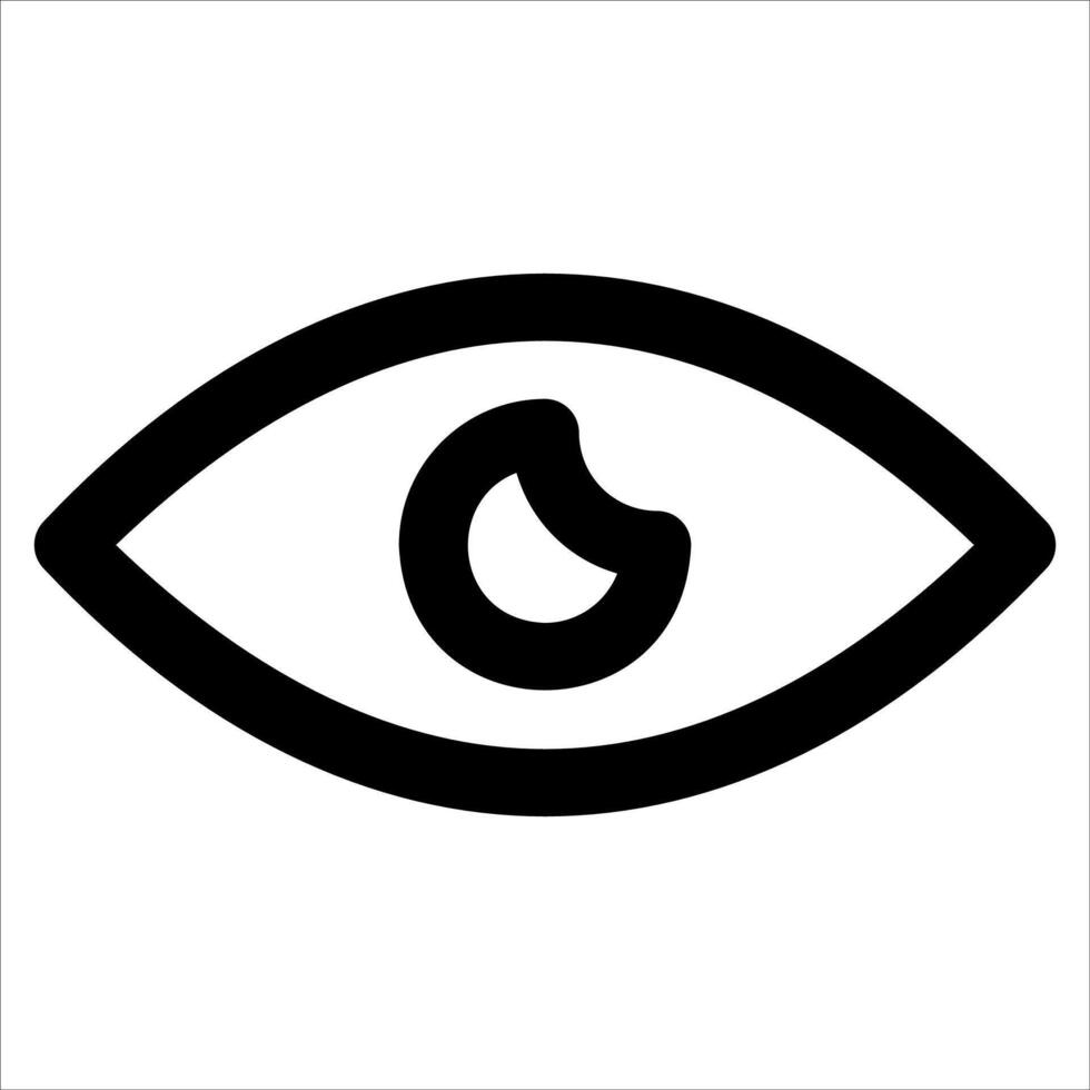 unique An eye icon in white background vector