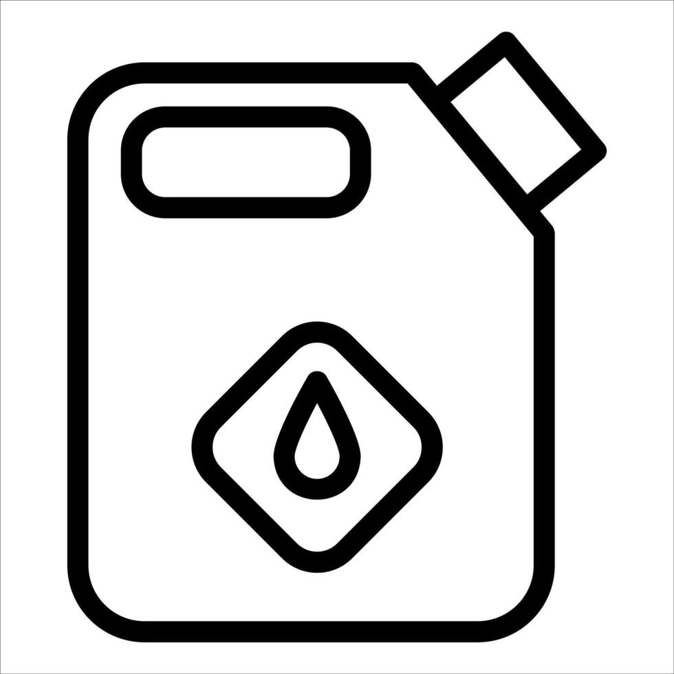 A unique black and white icon of a gas can vector