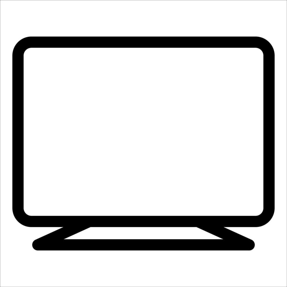 unique outline Tv icon illustration vector