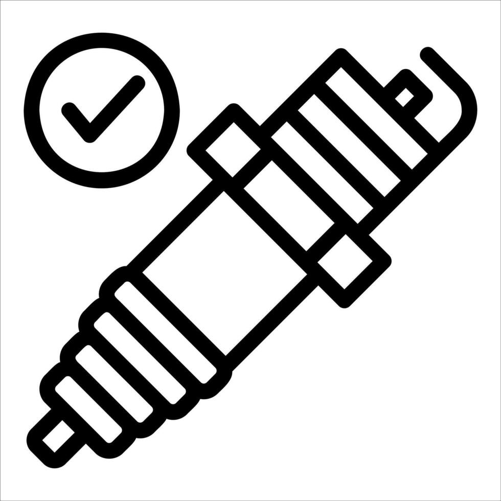 A unique spark plug icon on a white background vector