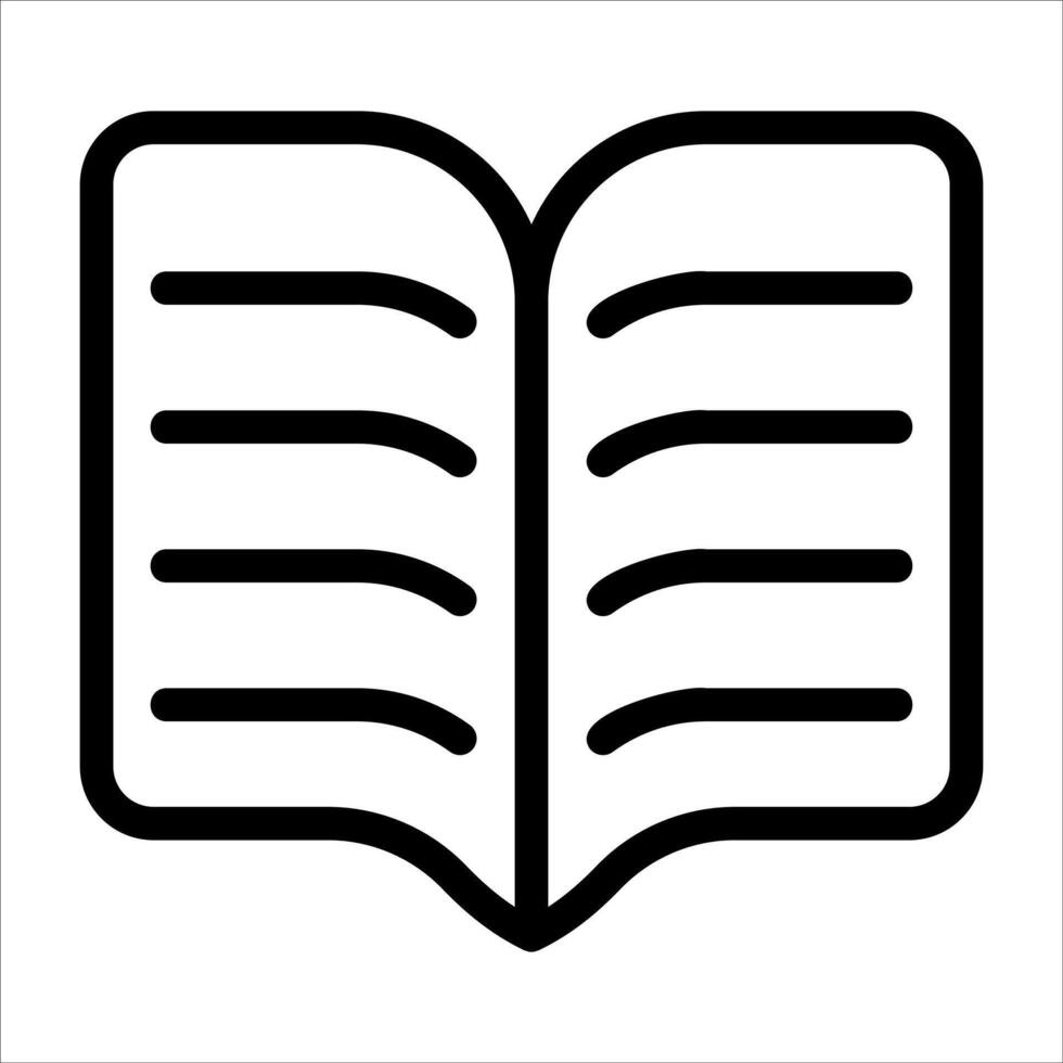 a new unique An open book icon on a white background vector