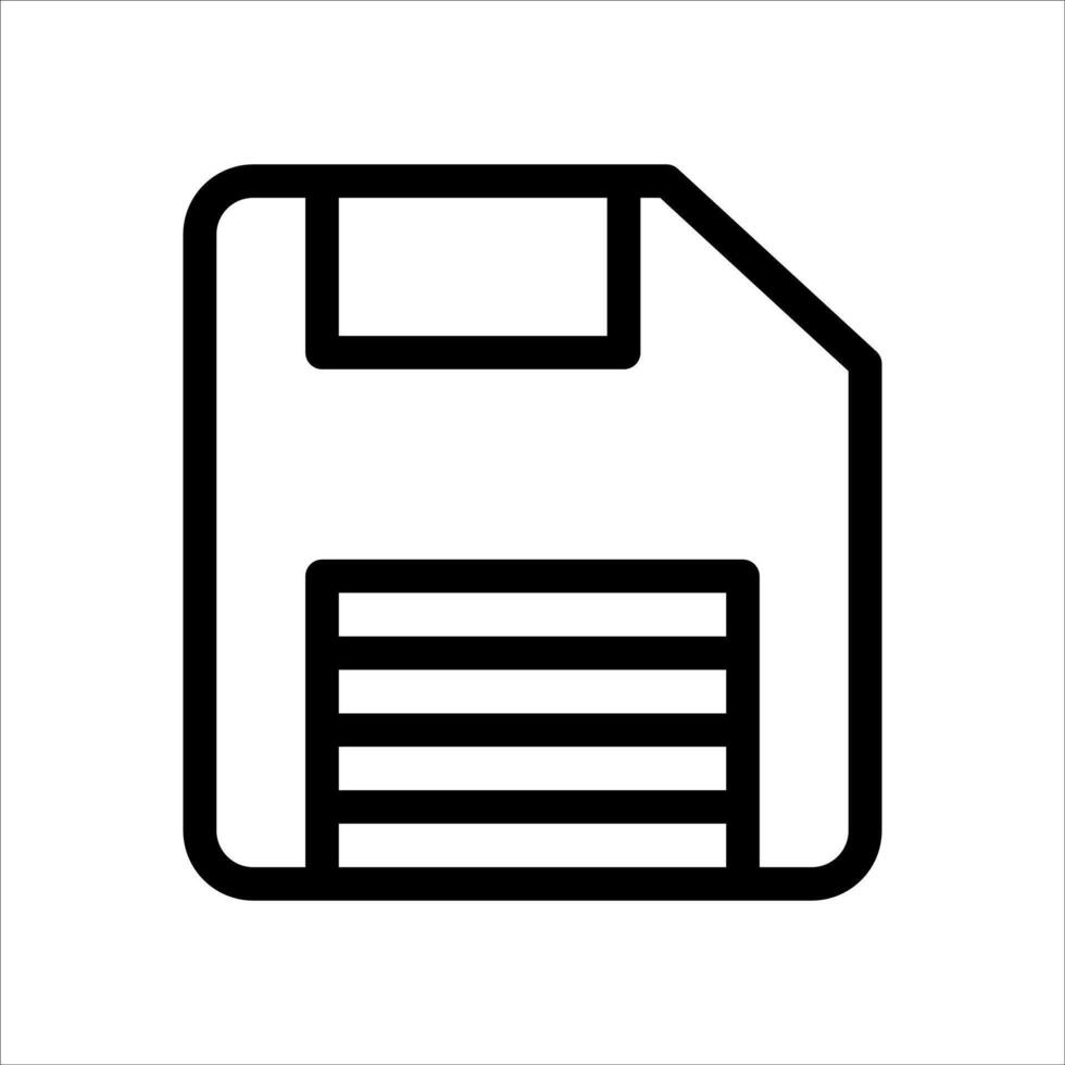 A unique floppy disk icon on a white background vector