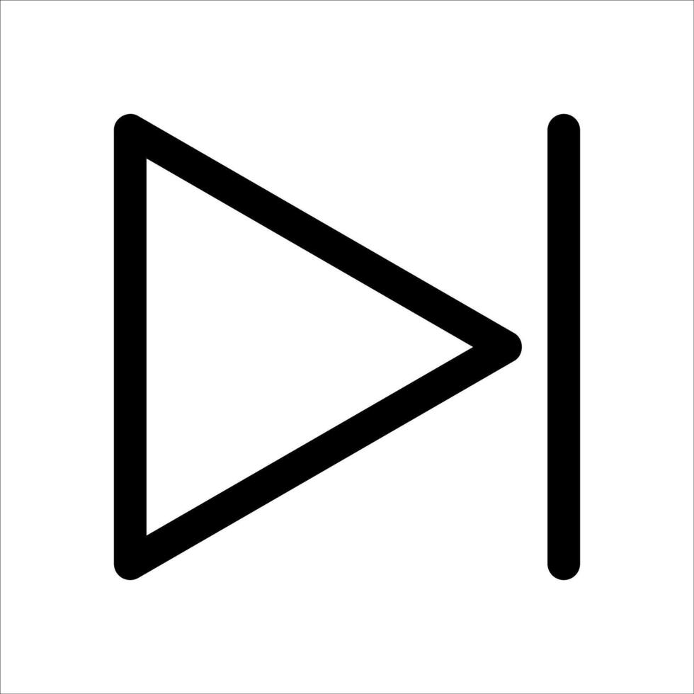 A unique black and white icon of a play button vector