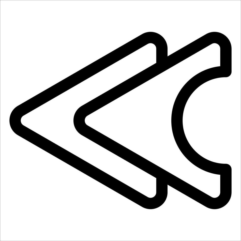 A unique black and white arrow pointing to the left vector