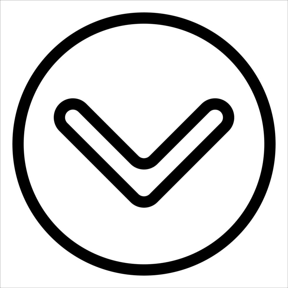 A new unique black and white icon of a check mark vector