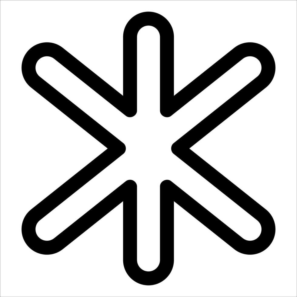 A new black and white icon of a star vector