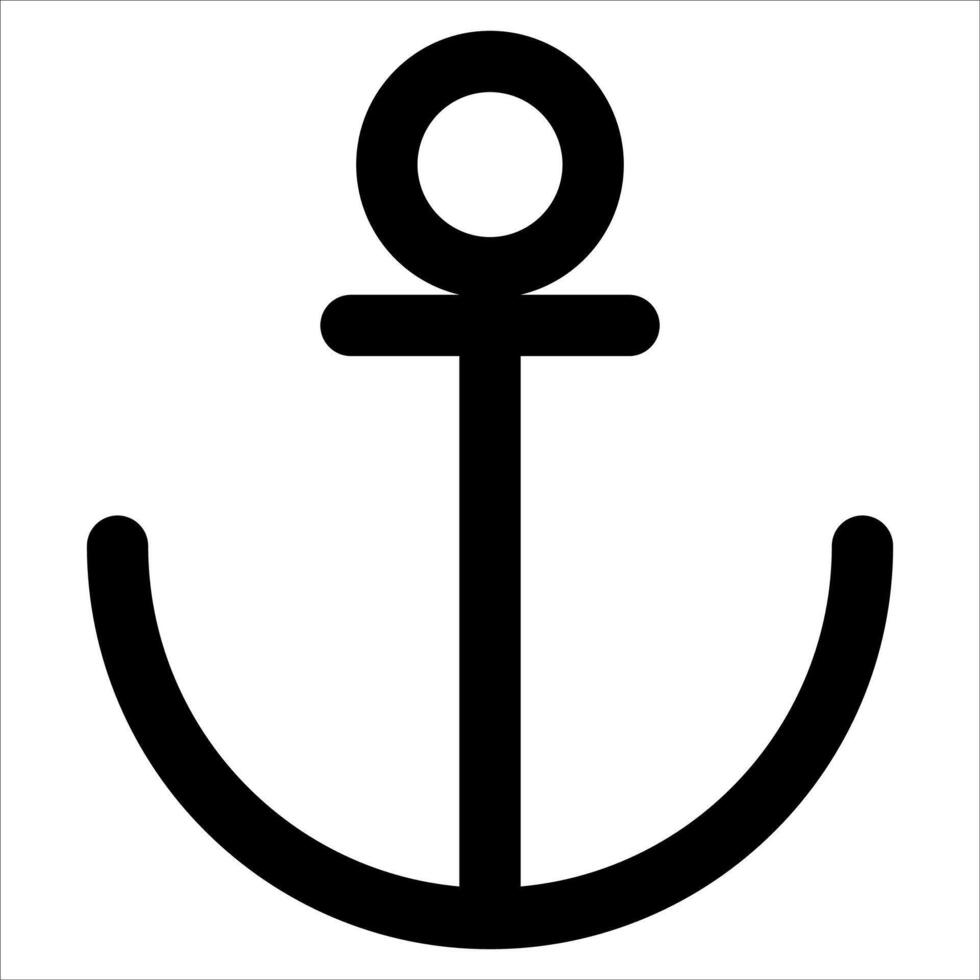 An unique anchor icon on a white background vector