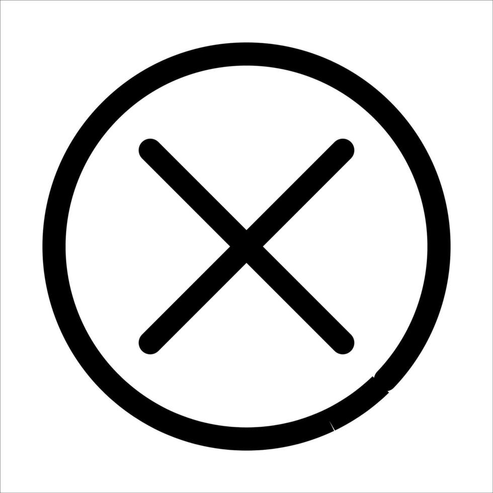 A new unique black and white image of a cross in a circle vector