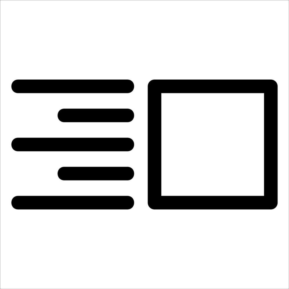 A unique black and white icon of a square in white background vector
