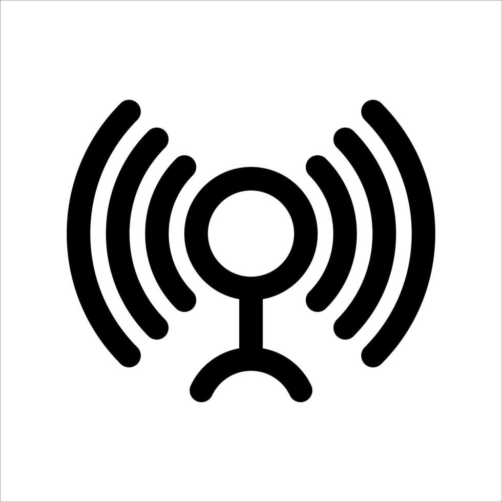A new unique black and white icon of a wifi signal vector