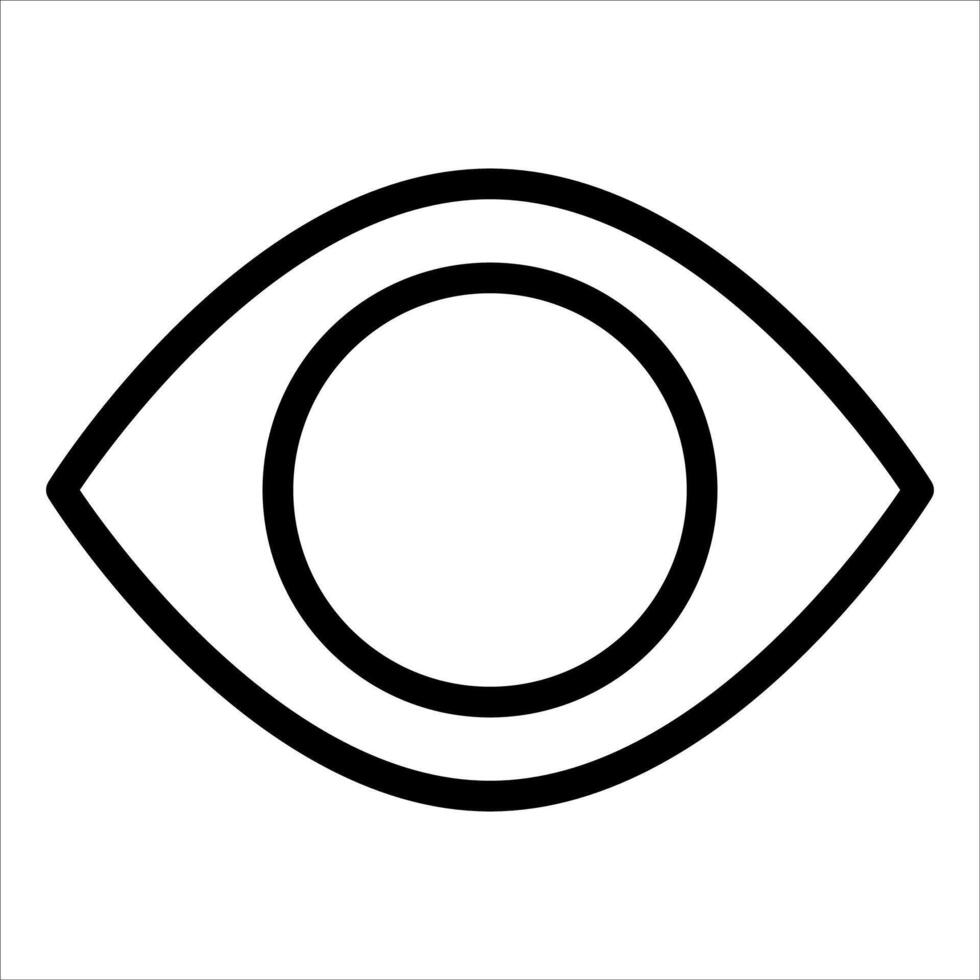 unique An eye icon on a white background vector