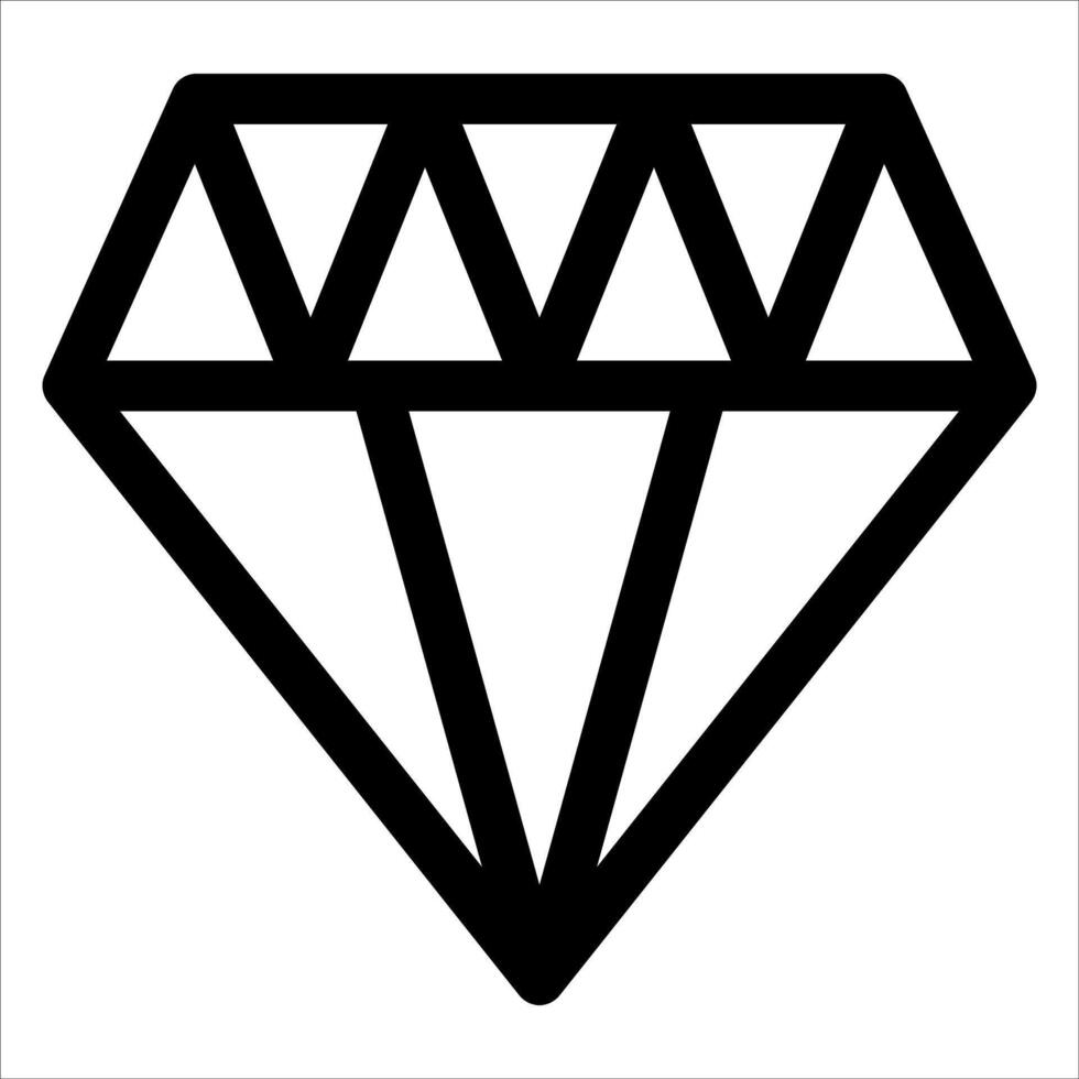 a new unique outline Diamond icon vector