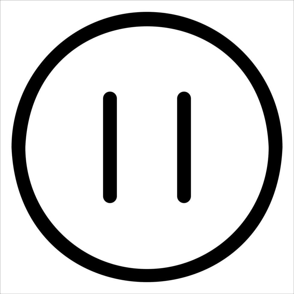 A new unique black and white icon of a button vector