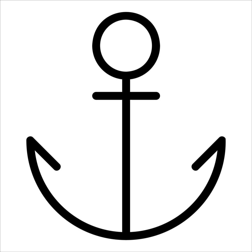a new unique An anchor icon on a white background vector