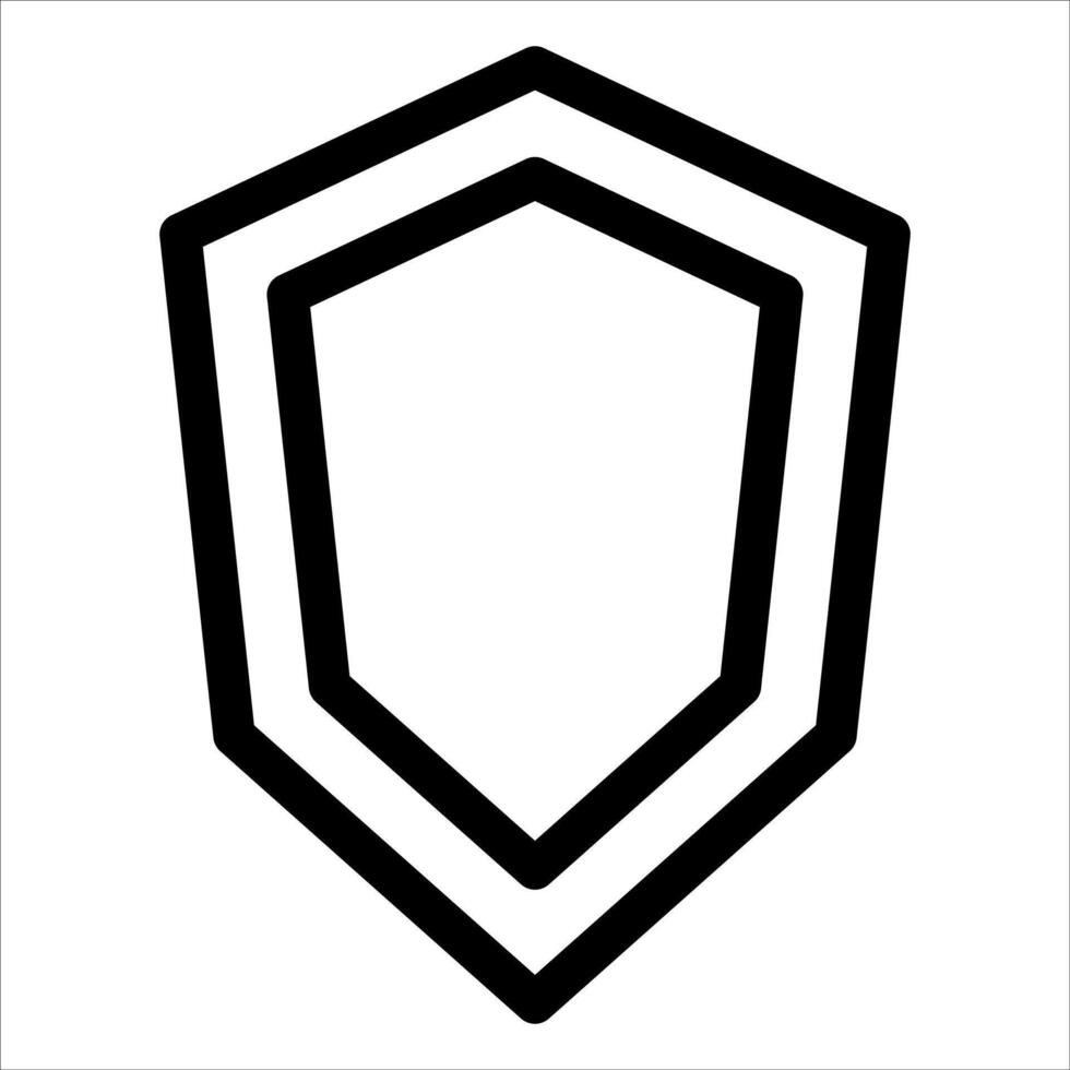 A black and white shield icon on a white background vector